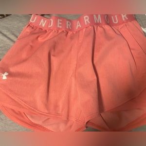 pink under armour running shorts